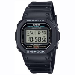 CASIO DW5600-1 Mens Black Digital Watch with Black Band