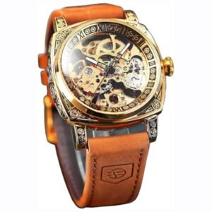 FORSINING Square Luxury Retro Mechanical Watch for Men