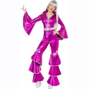 Smiffys Women's 1970's Lace up Jumpsuit