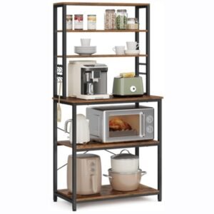VASAGLE Coffee Bar, Baker’s Rack for Kitchen with Storage