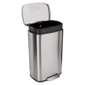 Amazon Basics 50 Liter / 13.2 Gallon Soft-Close Trash Can