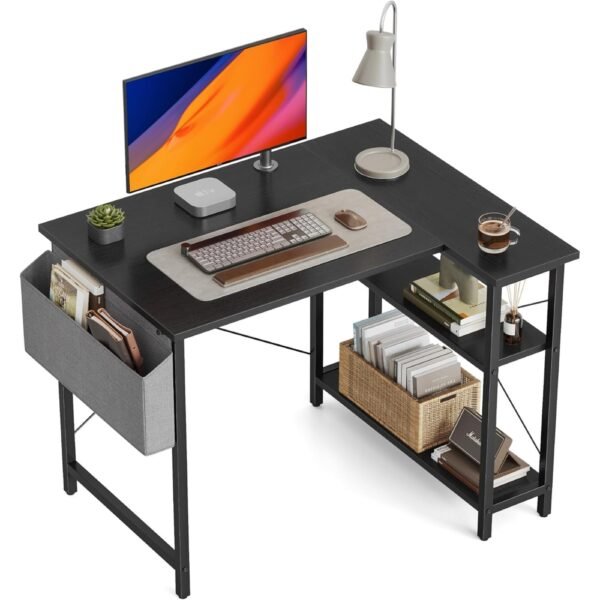 CubiCubi 40 Inch Small L Shaped Computer Desk